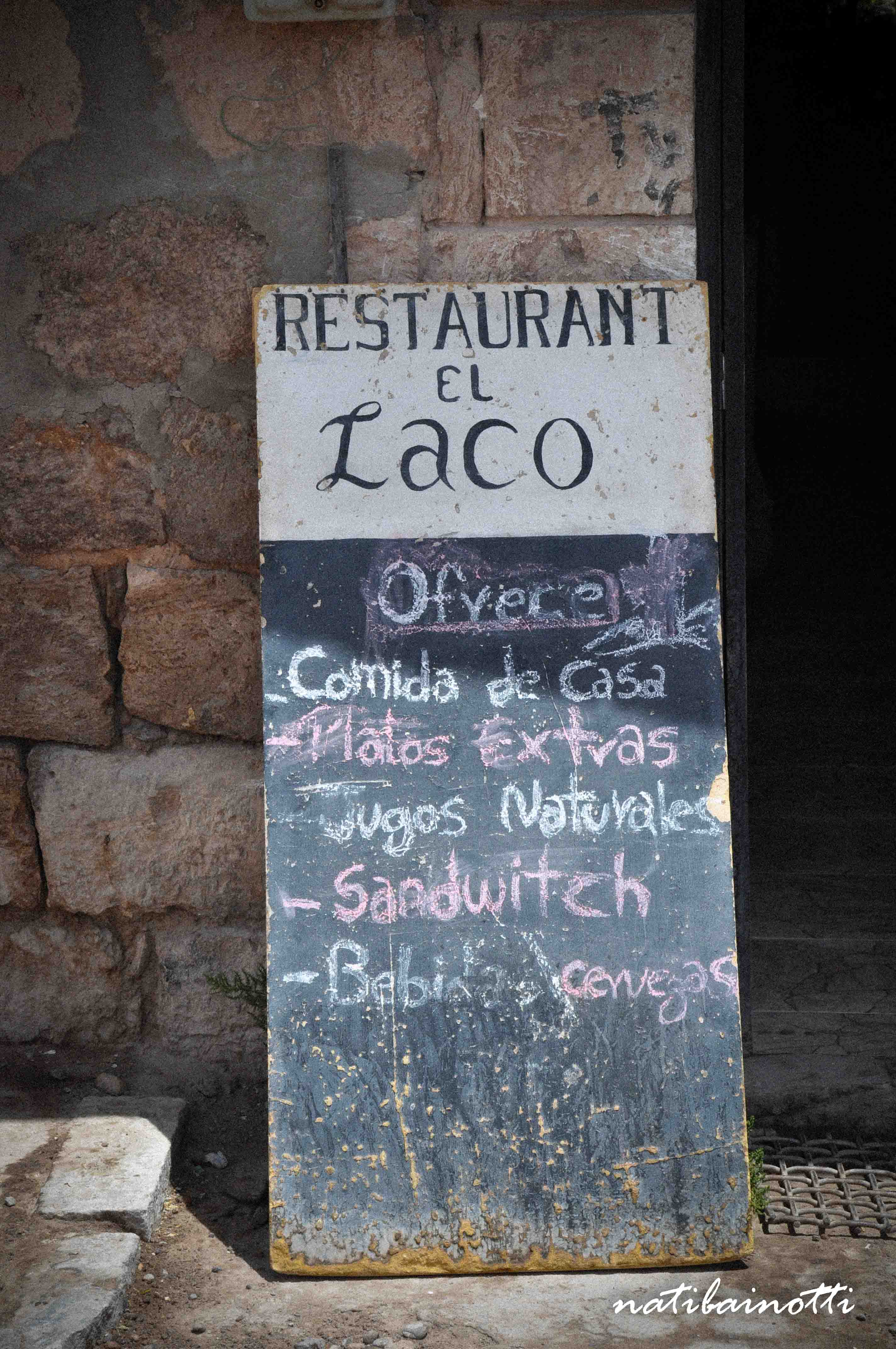 Restaurante El Laco, donde vendían "sandwitch"